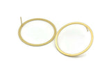 Gold Circle Earring, 4 Gold Plated Brass Circle Stud Earrings (40x2x1mm) Bs 1326 A1333 Q0708
