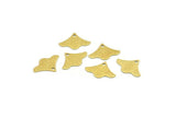Brass Leaf Charm, 100 Textured Raw Brass Leaf Charms With 1 Hole Findings (12x16x0.40mm) A1978