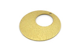 Brass Round Charm, 4 Textured Raw Brass Circle Charms With 1 Hole (32x0.80mm) A1976