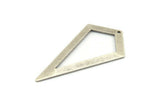 Üçgen Kolye, 1 delikli 3 Antik Gümüş Kaplama Pirinç Üçgen Tılsım (54x29mm) U015