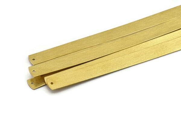Brass Bracelet Blank, 2 Textured Raw Brass Bracelet Stamping Blank Bangles With 2 Holes (10x160x0.80mm) A1785