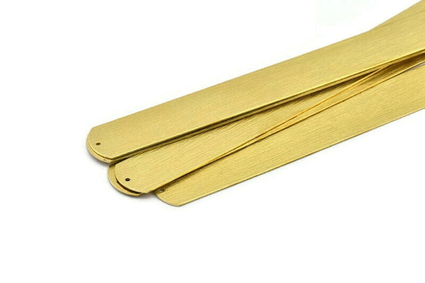 Brass Bracelet Blank, 2 Textured Raw Brass Bracelet Stamping Blank Bangles With 2 Holes (20x160x0.80mm) A1948