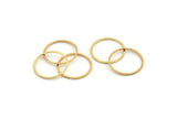 Gold Circle Connectors, 10 Textured Gold Plated Brass Circle Connectors (19x0.8x1mm) BS 1747