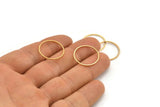 Gold Circle Connectors, 10 Textured Gold Plated Brass Circle Connectors (19x0.8x1mm) BS 1747