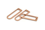 D Shape Rings - 4 Rose Gold Plated Brass D Shape Connectors, Rings  (32x10x1mm) BS 1934
