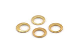 Gold Circle Connector, 8 Gold Plated Brass Round Connectors (12x1.5mm) BS 2009