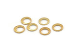 Gold Circle Connector, 8 Gold Plated Brass Round Connectors (12x1.5mm) BS 2009