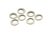 Silver Circle Connector, 12 Antique Silver Plated Brass Round Connectors (12x1.5mm) BS 2009 H1339