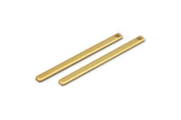 Altın Kolye Çubuğu, 1 Delikli 8 Altın Kaplama Pirinç Kolye Çubuğu (35x2,5x0,80 mm) E393