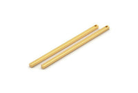 Altın Kolye Çubuğu, 1 Delikli 4 Altın Kaplama Pirinç Kolye Çubuğu (2x50mm) BS 1754