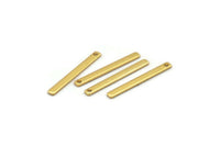 Altın Kolye Çubuğu, 1 Delikli 12 Altın Kaplama Pirinç Kolye Çubuğu (25x2,5x0,80 mm) E392