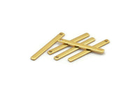 Altın Kolye Çubuğu, 1 Delikli 12 Altın Kaplama Pirinç Kolye Çubuğu (25x2,5x0,80 mm) E392