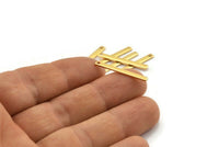 Altın Kolye Çubuğu, 1 Delikli 12 Altın Kaplama Pirinç Kolye Çubuğu (25x2,5x0,80 mm) E392