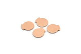 Copper Round Tag, 50 Raw Copper Round Stamping Blanks, Findings (10x9x0.80mm) M01606