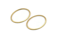 Altın Oval Konnektör, 8 Altın Kaplama Pirinç Oval Konnektör, Tılsımlar, Bulgular (30x23x1mm) A1708