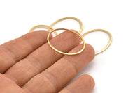 Altın Oval Konnektör, 8 Altın Kaplama Pirinç Oval Konnektör, Tılsımlar, Bulgular (30x23x1mm) A1708