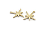 Gold Boom Charm, 2 Gold Plated Brass Boom Charms With 1 Loop (25x23x2mm) N1487
