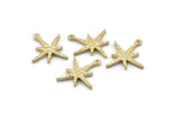 Gold Boom Charm, 2 Gold Plated Brass Boom Charms With 1 Loop (25x23x2mm) N1487