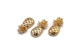 Pineapple - 2 Gold Plated Brass Pineapple  (20x9x4mm) N0256