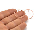 Rose Gold Circle Earring, 4 Rose Gold Plated Brass Circle Stud Earrings (26x1x1mm) Bs 1091 A1454 Q0998
