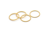 Gold Circle Ring, 12 Gold Plated Brass Textured Circle Connectors (17x0.8x1mm) BS 2071