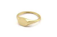 Altın Oval Yüzük, 2 Altın Kaplama Pirinç Yüzük Oval Ayarı (18 mm) E265