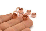 Rose Gold Ear Cuff, 12 Rose Gold Plated Brass Ear Cuffs with One Hole, Findings  (9mm) D0035 H0934