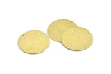 Brass Round Charm, 4 Hammered Raw Brass Stamping Blanks With 1 Hole, Stamping Tags (30x0.80mm) M01503