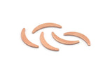 Copper Moon Blank, 100 Raw Copper, Crescent Moon, Copper Blanks (17x2.5x0.80mm) M01637