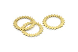 Brass Circle Charm, 2 Raw Brass Circle Charms With 1 Hole, Brass Pendants, Findings, Connectors (25x0.80mm) M01616