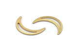 Gold Moon Blank, 8 Textured Gold Plated Brass Crescent Moon Blanks, Stamping Blanks (22x5x0.80mm) M01200