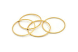32mm Circle Connectors - 6 Gold Plated Brass Circle Connectors (32x1x1mm) Bs 1088
