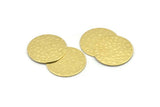 Brass Round Tag, 10 Hammered Raw Brass Round Stamping Blanks, Findings (20x0.80mm) M01506