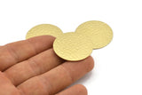 Brass Round Tag, 4 Hammered Raw Brass Round Stamping Blanks, Findings (30x0.80mm) M01508