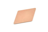 Copper Diamond Blank, 6 Raw Copper Diamond Blanks, Rhombus Blanks (40x26x0.80mm) M01531