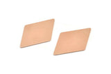 Copper Diamond Blank, 6 Raw Copper Diamond Blanks, Rhombus Blanks (40x26x0.80mm) M01531