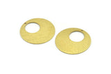 Brass Round Charm, 4 Textured Raw Brass Circle Charms With 1 Hole (32x0.80mm) A1976