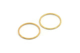 Gold Circle Connectors, 10 Textured Gold Plated Brass Circle Connectors (19x0.8x1mm) BS 1747
