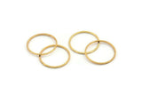 Gold Circle Connectors, 10 Textured Gold Plated Brass Circle Connectors (19x0.8x1mm) BS 1747
