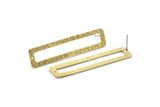 Brass Rectangle Earring, 2 Raw Brass Stud Earrings With 1 Hole (52x12x3x1mm) BS 1883 A2076
