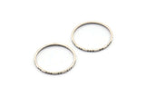 Silver Circle Connectors, 24 Textured Antique Silver Plated Brass Circle Connectors (17x0.8x0.9mm) BS 2324