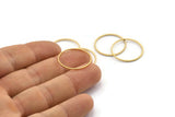 Gold Circle Connectors, 12 Textured Gold Plated Circle Connectors (22x0.8x1mm) BS 2072