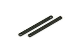 Tiny Bar Pendant, 12 Oxidized Black Brass Connector Bars With 2 Holes (30x2.5x0.80mm) E391