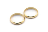 Gold Circle Connectors, Gold Plated Brass Circle Connectors (30x1.5x5mm) D1546