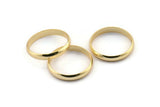 Gold Circle Connectors, Gold Plated Brass Circle Connectors (30x1.5x5mm) D1546