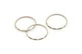 Silver Circle Connectors, 24 Textured Antique Silver Plated Circle Connectors (22x0.8x1mm) BS 1746