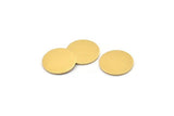 Brass Round Tag, 6 Raw Brass Round Stamping Blanks, Findings (18x1mm) A2117
