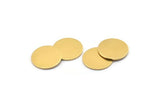 Brass Round Tag, 6 Raw Brass Round Stamping Blanks, Findings (18x1mm) A2117