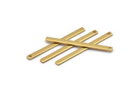 Altın Kolye Çubuğu, 1 Delikli 8 Altın Kaplama Pirinç Kolye Çubuğu (35x2,5x0,80 mm) E393