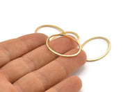 Altın Oval Konnektör, 8 Altın Kaplama Pirinç Oval Konnektör, Tılsımlar, Bulgular (28x21x1mm) A1706 H0949